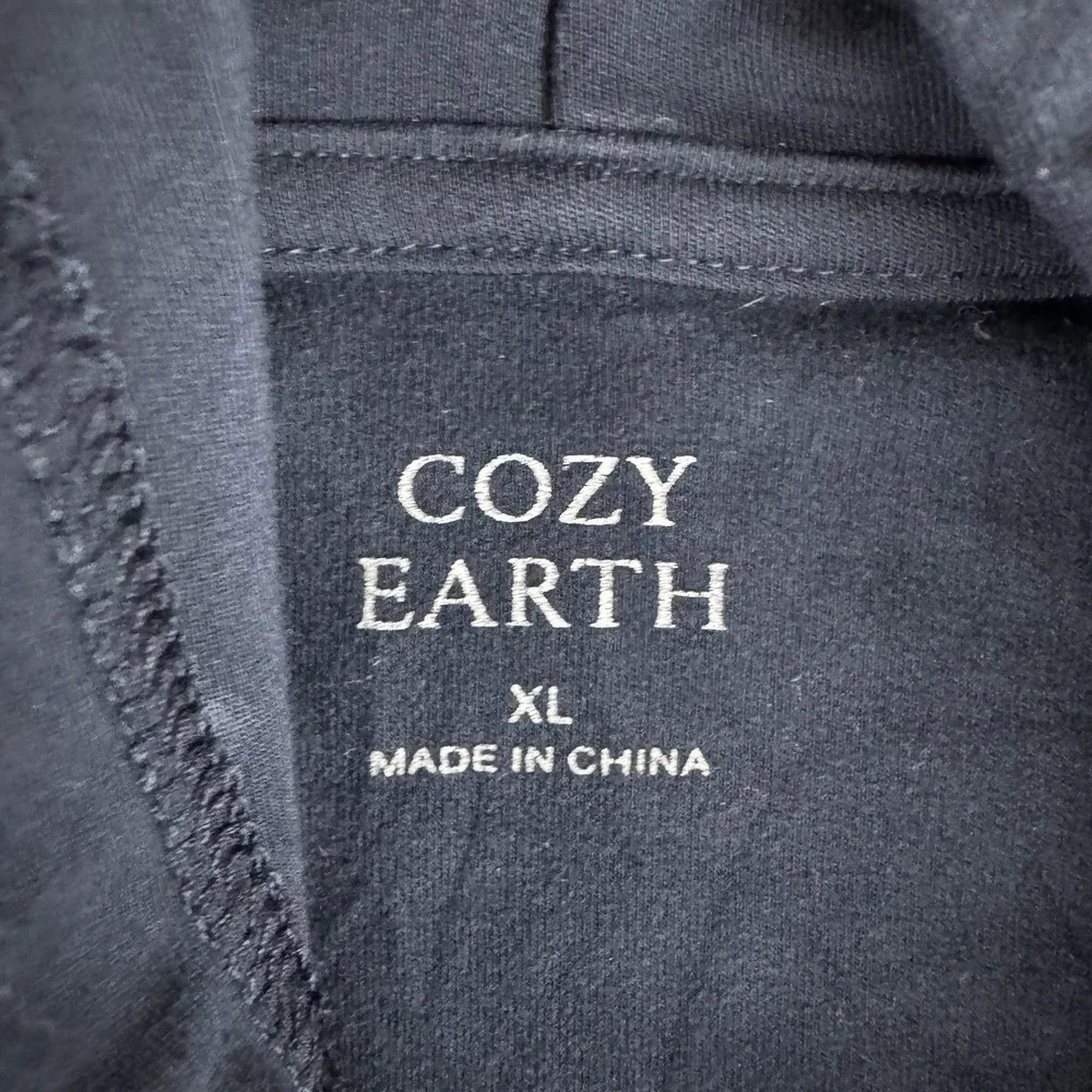 Cozy Earth Hoodie Mens XL Blue Ultra Soft Pullover Bamboo